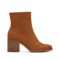 Evelyn Heeled Boot Leather Tan - Side View