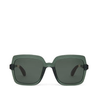 Athena Traveler Sunglasses Spruce Crystal-Green Grey - Front View