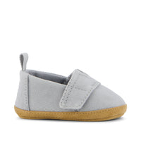 Layette Alpargata Crib Shoe Grey Vintage Twill - Side View
