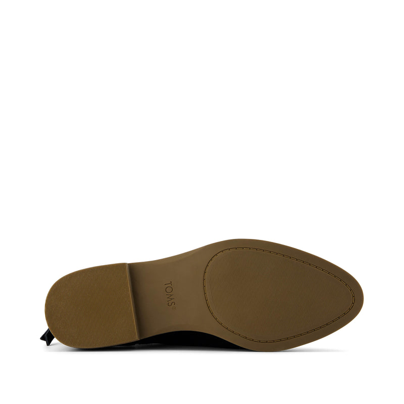 Rylie Ankle Bootie Black Suede - Bottom Sole View