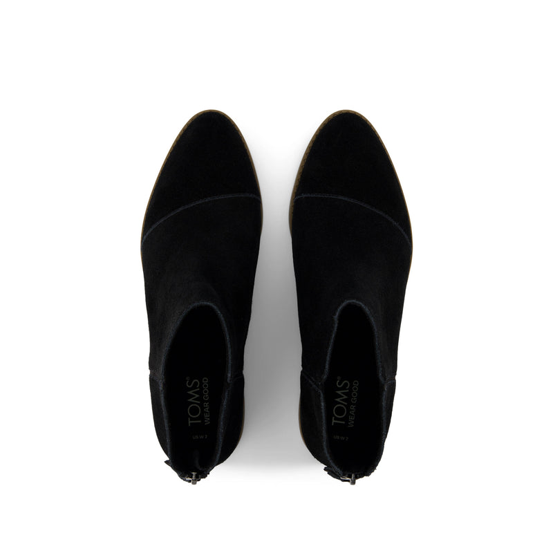 Rylie Ankle Bootie Black Suede - Top View