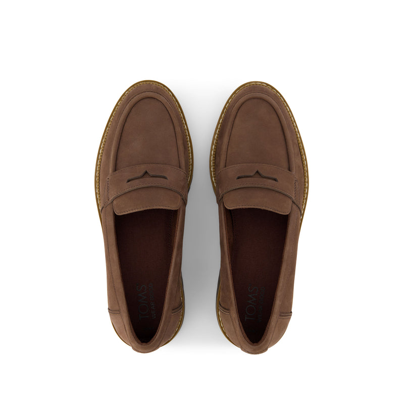 Cara Loafer Dark Brown Leather - Top View