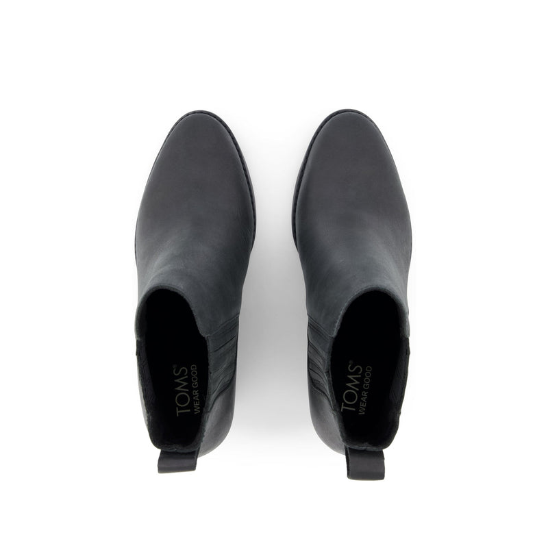 Noa Ankle Boot All Black Leather - Top View