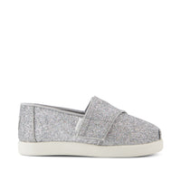 Alpargata Classic Toddler Shoe Silver Iridescent Glimmer - Side View