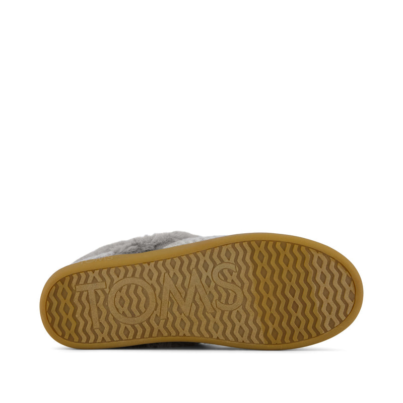 Oslo Convertible Slipper Drizzle Grey Herringbone - Bottom Sole View