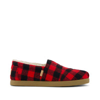 Alp FWD Buffalo Plaid Red Faux Shearling - Side View
